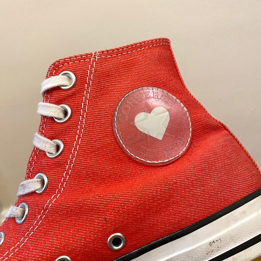 Converse High Tops with hearts